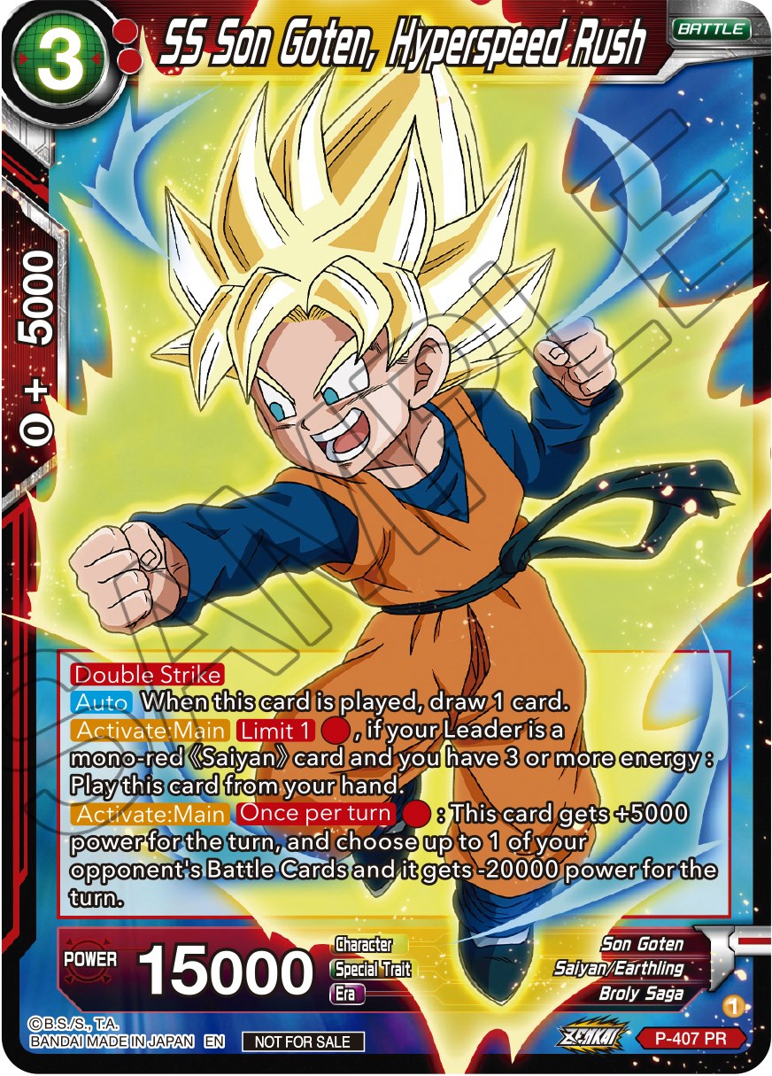 SS Son Goten, Hyperspeed Rush (Zenkai Series Tournament Pack Vol.1) (P-407) [Tournament Promotion Cards] | Red Riot Games CA