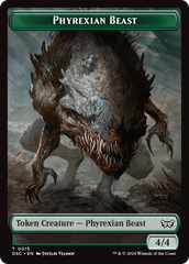 Phyrexian Beast //Manifest Double-Sided Token [Duskmourn: House of Horror Commander Tokens] | Red Riot Games CA