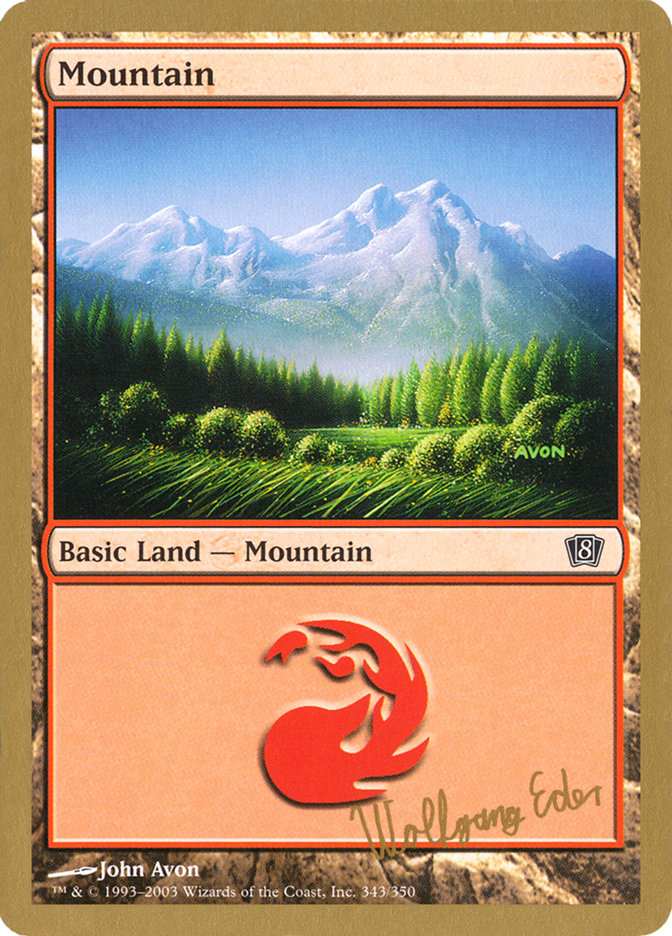 Mountain (we343) (Wolfgang Eder) [World Championship Decks 2003] | Red Riot Games CA