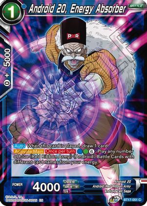 Android 20, Energy Absorber (BT17-051) [Ultimate Squad] | Red Riot Games CA