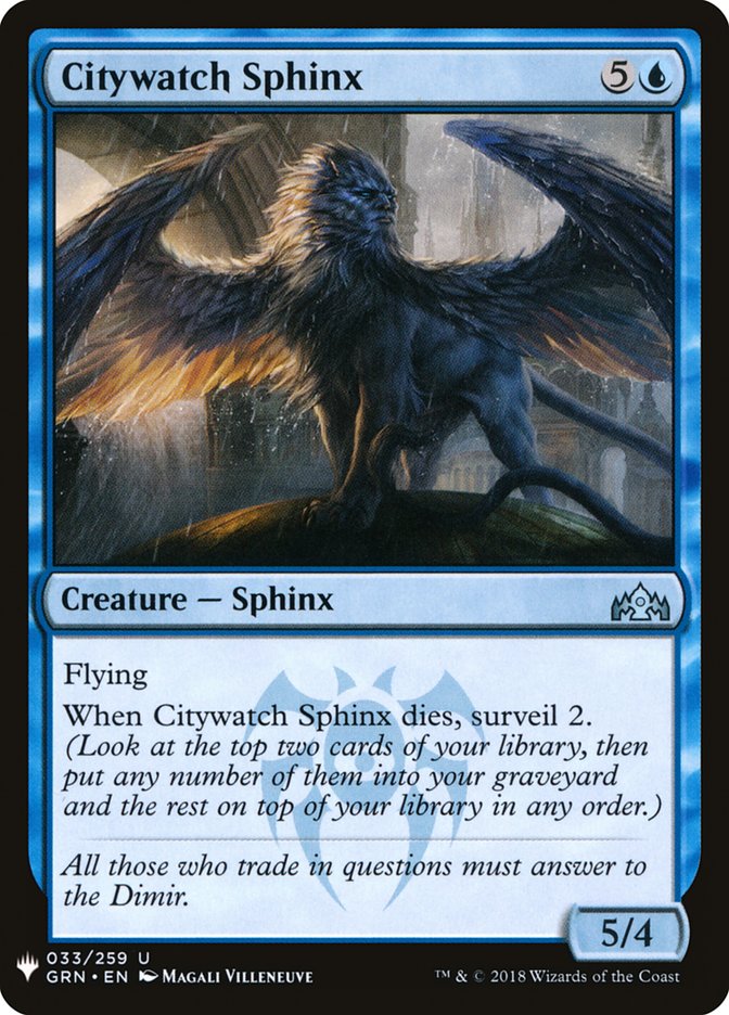 Citywatch Sphinx [Mystery Booster] | Red Riot Games CA