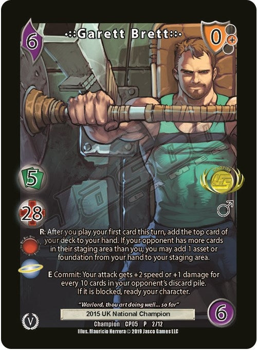 Image for Garett Brett (Champion Batch V Promo) (2) (UVSP) - UniVersus