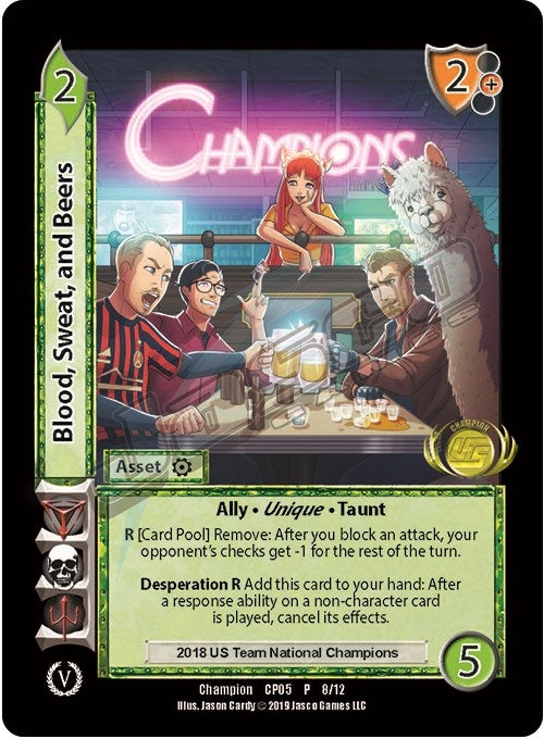 Image for Blood, Sweat, and Beers (Champion Batch V Promo) (8) (UVSP) - UniVersus