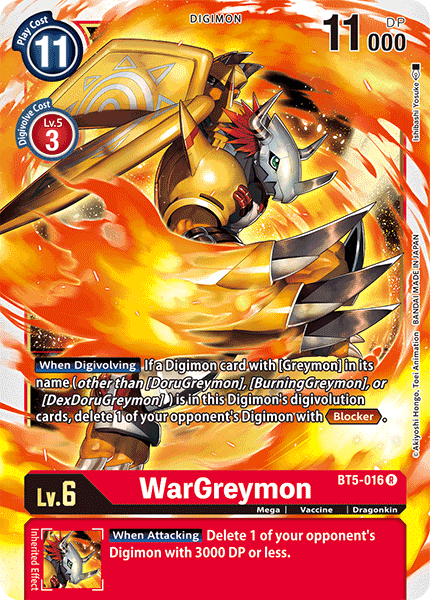 WarGreymon [BT5-016] [Battle of Omni] | Red Riot Games CA