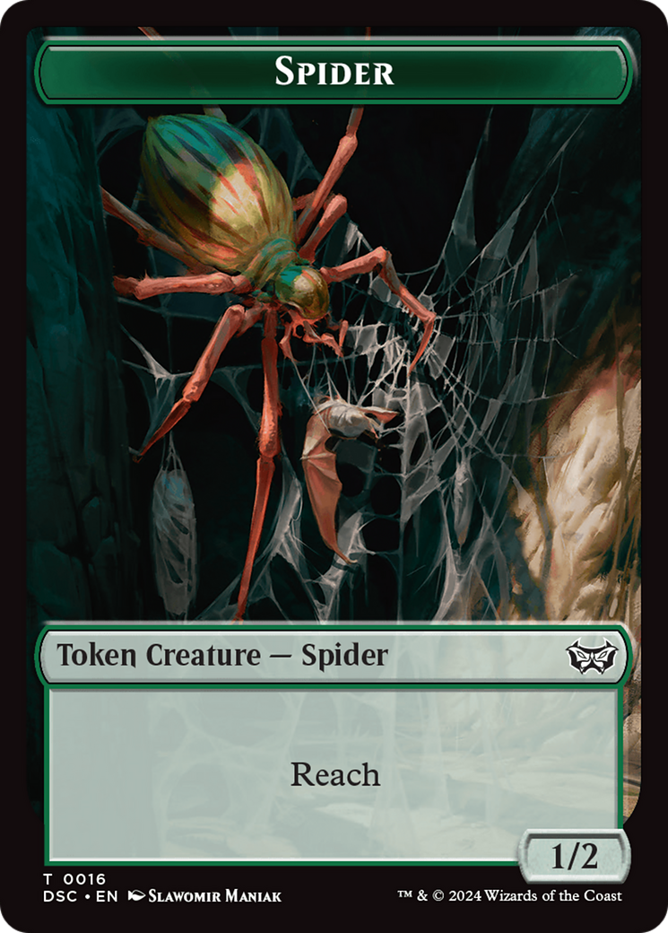 Treefolk // Spider Double-Sided Token [Duskmourn: House of Horror Commander Tokens] | Red Riot Games CA