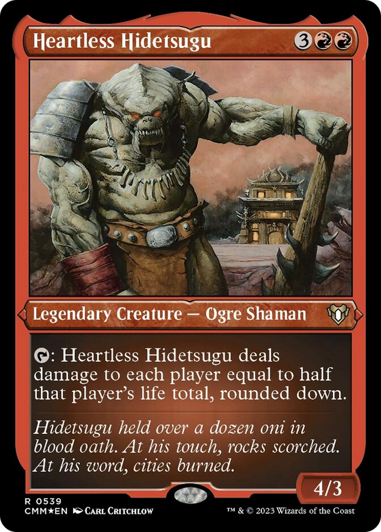 Heartless Hidetsugu (Foil Etched) [Commander Masters] | Red Riot Games CA