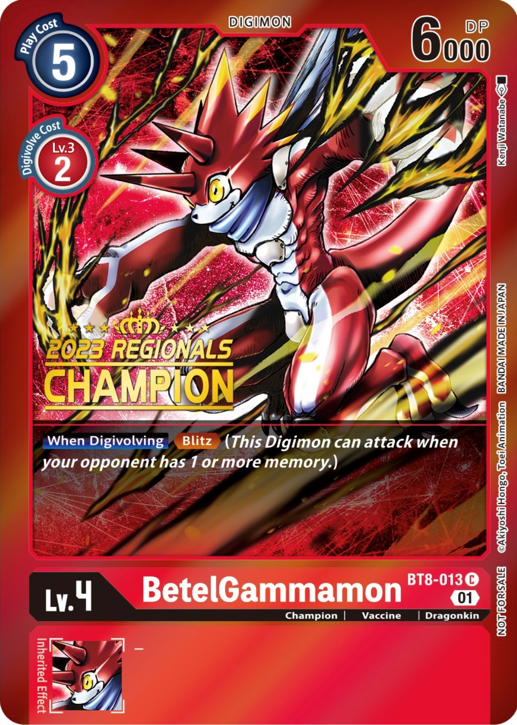 BetelGammamon [BT8-013] (2023 Regionals Champion) [New Awakening Promos] | Red Riot Games CA