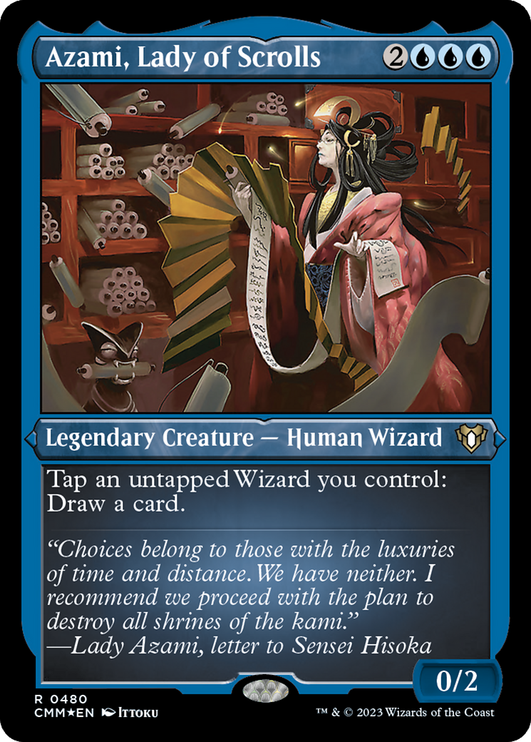 Azami, Lady of Scrolls (Foil Etched) [Commander Masters] | Red Riot Games CA