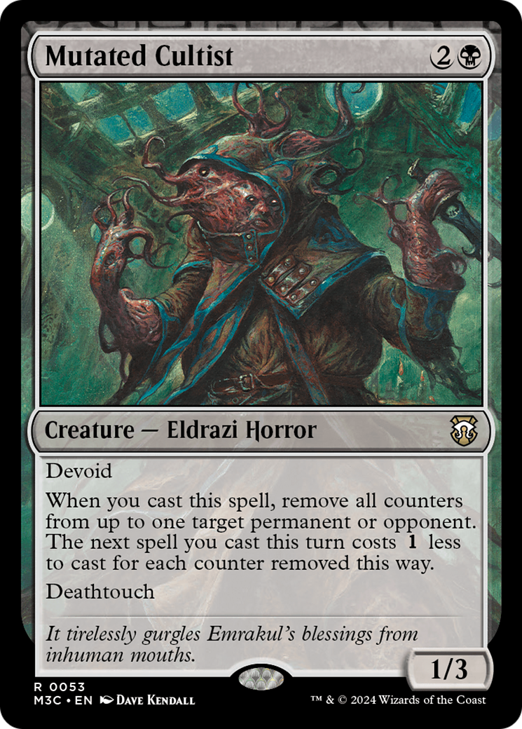 Mutated Cultist (Ripple Foil) [Modern Horizons 3 Commander] | Red Riot Games CA