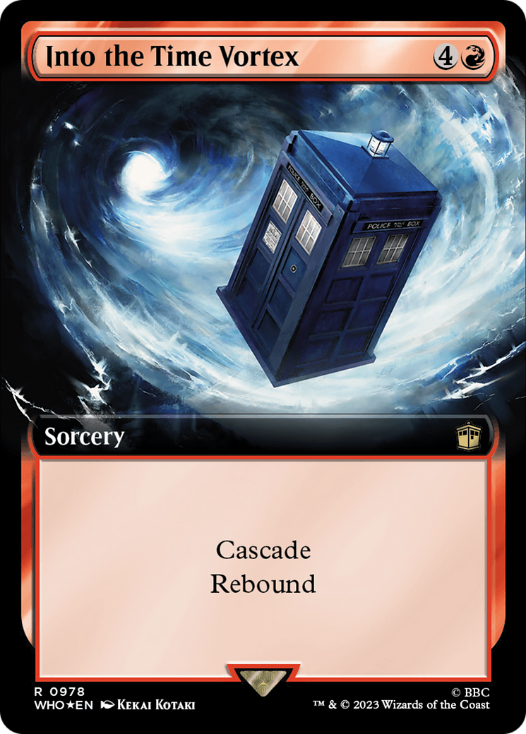 Into the Time Vortex (Extended Art) (Surge Foil) [Doctor Who] | Red Riot Games CA
