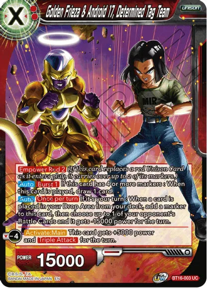 Golden Frieza & Android 17, Determined Tag Team (BT16-003) [Realm of the Gods] | Red Riot Games CA