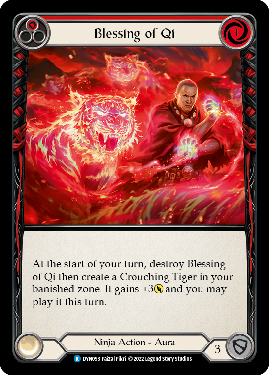 Blessing of Qi (Red) [DYN053] (Dynasty)  Rainbow Foil | Red Riot Games CA