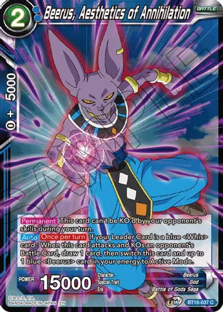Beerus, Aesthetic of Annihilation (BT16-037) [Realm of the Gods] | Red Riot Games CA