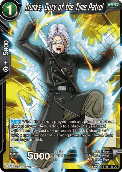 Trunks, Duty of the Time Patrol (BT16-109) [Realm of the Gods] | Red Riot Games CA