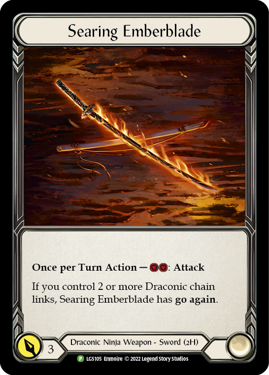 Searing Emberblade [LGS105] (Promo)  Cold Foil | Red Riot Games CA