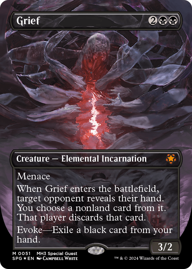 Grief (Borderless) (Textured Foil) [Modern Horizons 3 Special Guests] | Red Riot Games CA