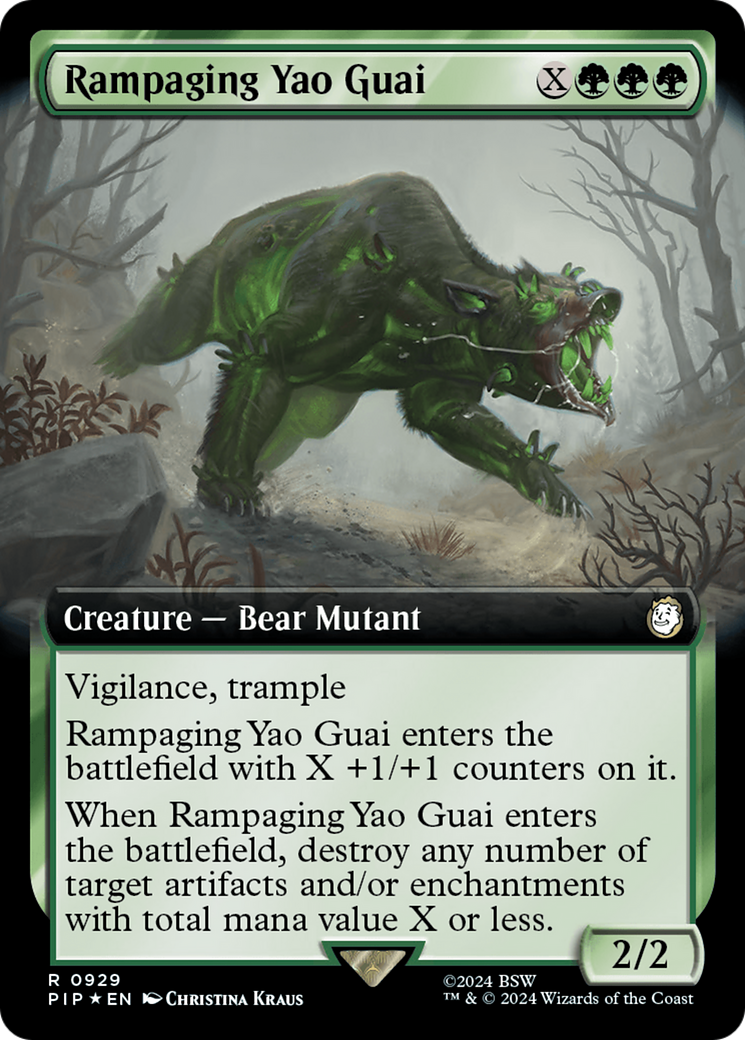 Rampaging Yao Guai (Extended Art) (Surge Foil) [Fallout] | Red Riot Games CA