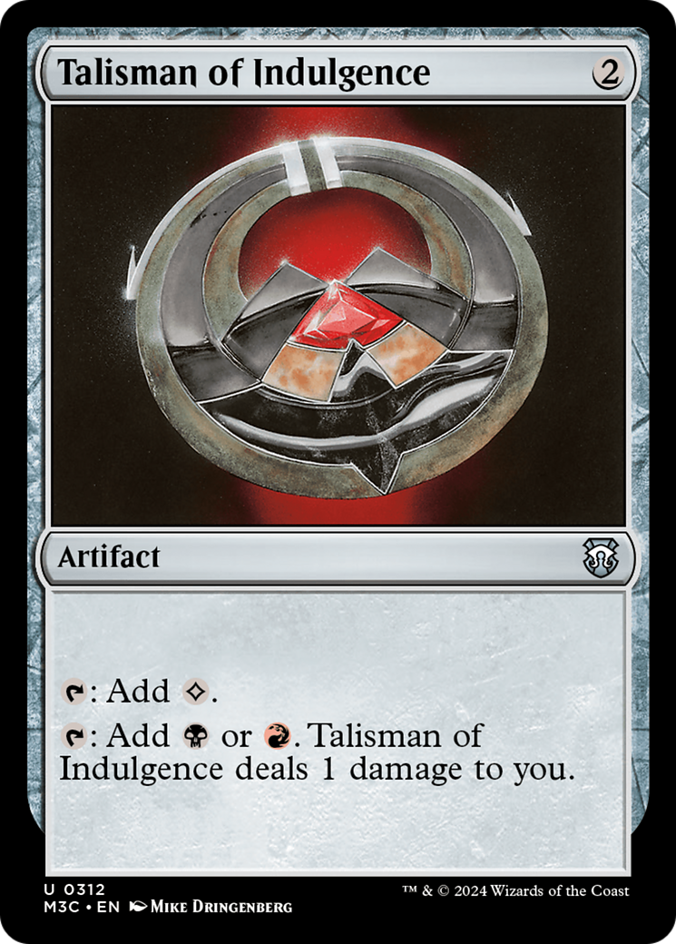 Talisman of Indulgence (Ripple Foil) [Modern Horizons 3 Commander] | Red Riot Games CA