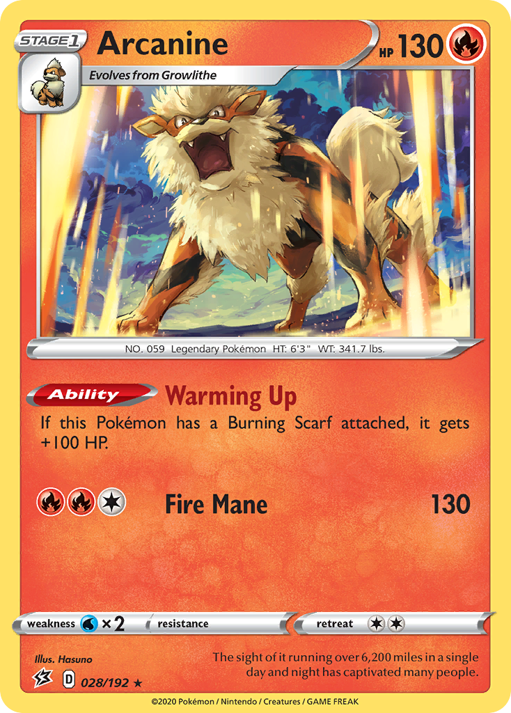 Arcanine (028/192) [Sword & Shield: Rebel Clash] | Red Riot Games CA