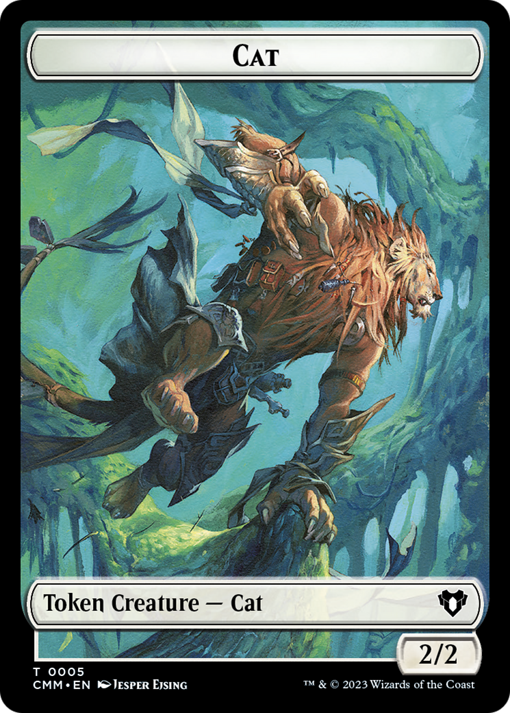 Treasure // Cat (0005) Double-Sided Token [Commander Masters Tokens] | Red Riot Games CA