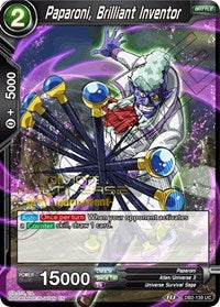 Paparoni, Brilliant Inventor (Divine Multiverse Draft Tournament) (DB2-139) [Tournament Promotion Cards] | Red Riot Games CA