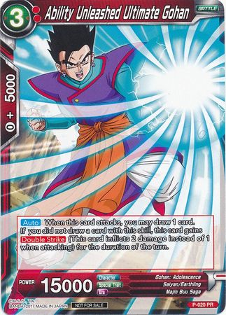 Ability Unleashed Ultimate Gohan (P-020) [Promotion Cards] | Red Riot Games CA