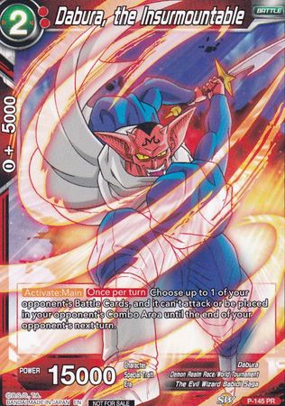 Dabura, the Insurmountable (Power Booster: World Martial Arts Tournament) (P-145) [Promotion Cards] | Red Riot Games CA