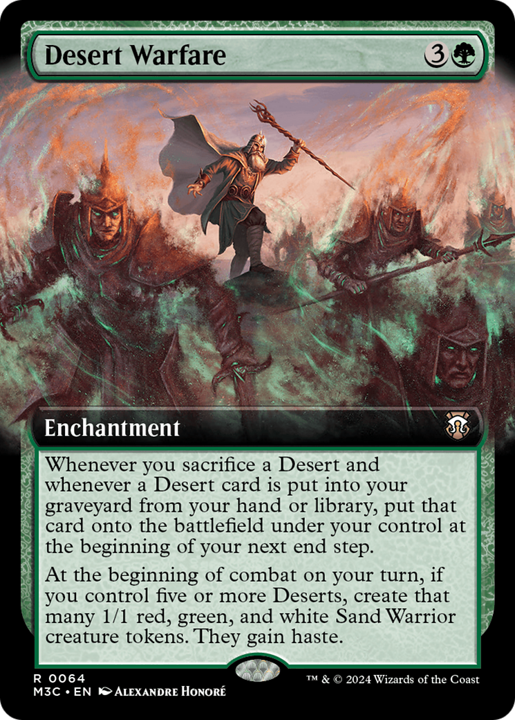 Desert Warfare (Extended Art) (Ripple Foil) [Modern Horizons 3 Commander] | Red Riot Games CA