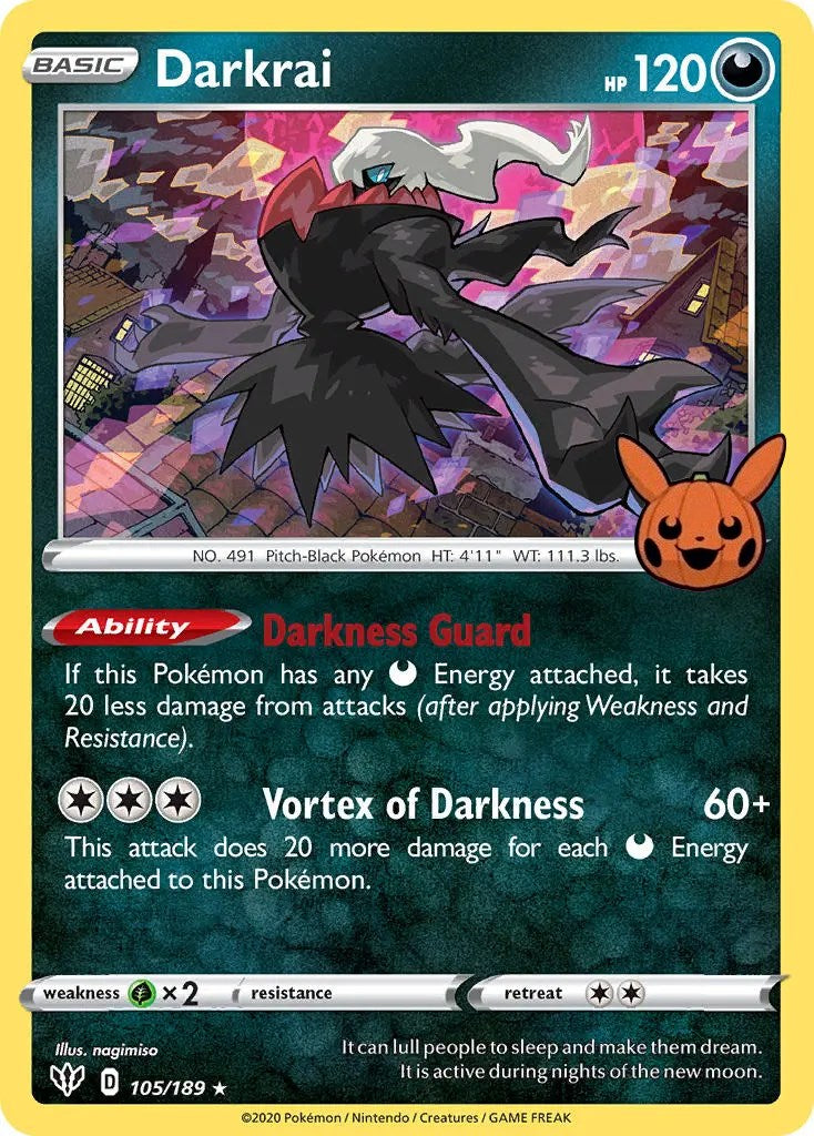 Darkrai (105/189) [Trick or Trade] | Red Riot Games CA