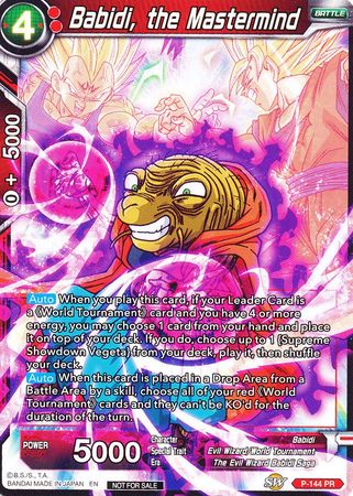 Babidi, the Mastermind (Power Booster) (P-144) [Promotion Cards] | Red Riot Games CA