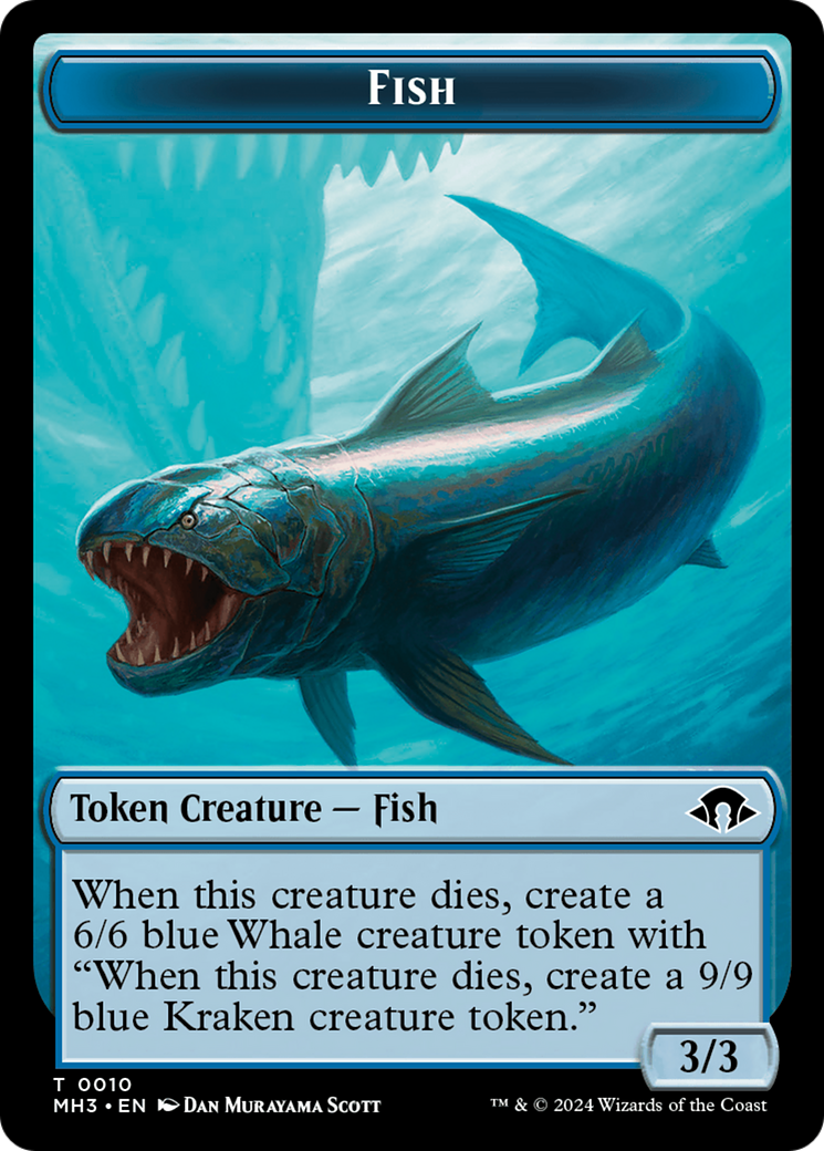 Eldrazi Spawn // Fish Double-Sided Token [Modern Horizons 3 Tokens] | Red Riot Games CA