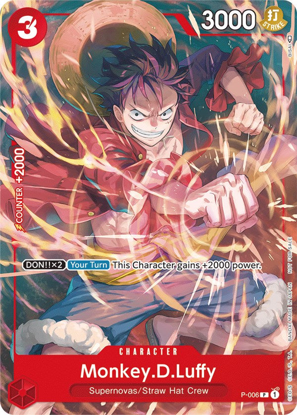 Monkey.D.Luffy (P-006) (Tournament Pack Vol. 1) [One Piece Promotion Cards] | Red Riot Games CA