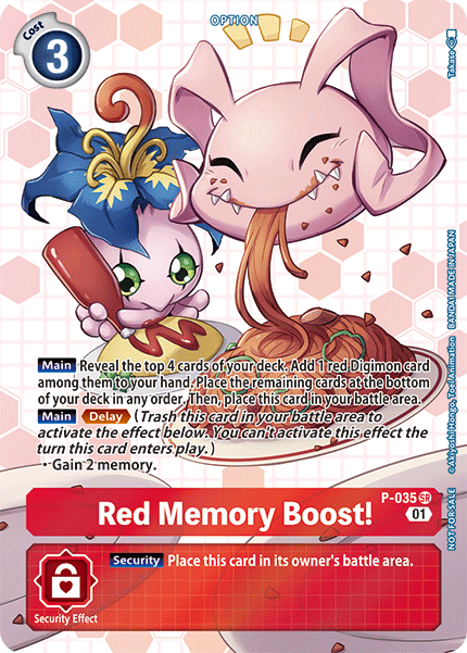 Red Memory Boost! [P-035] (Box Promotion Pack - Next Adventure) [Promotional Cards] | Red Riot Games CA