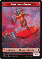 Phyrexian Goblin // The Hollow Sentinel Double-Sided Token [Phyrexia: All Will Be One Tokens] | Red Riot Games CA