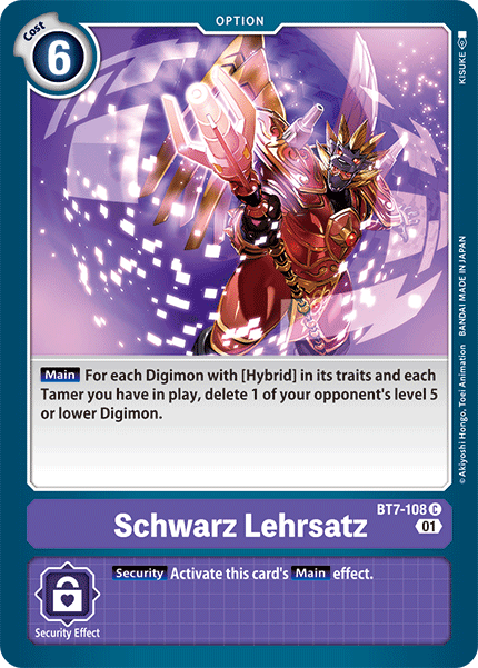 Schwarz Lehrsatz [BT7-108] [Next Adventure] | Red Riot Games CA