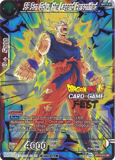 SS Son Goku, the Legend Personified (Card Game Fest 2022) (BT13-012) [Tournament Promotion Cards] | Red Riot Games CA