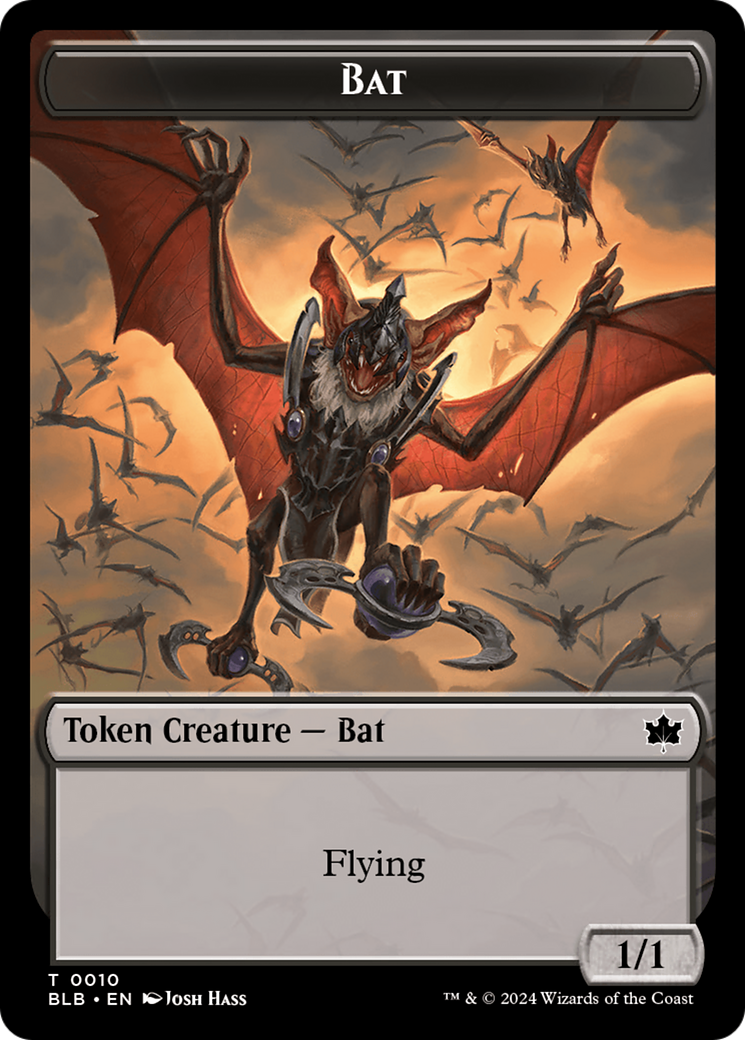 Bat // Warren Warleader Double-Sided Token [Bloomburrow Tokens] | Red Riot Games CA