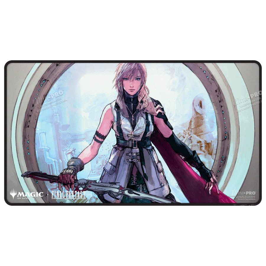Magic: The Gathering®—FINAL FANTASY™ Lightning, Army of One Black Stitched Playmat