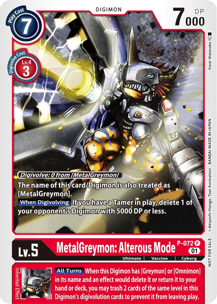 MetalGreymon: Alterous Mode [P-072] (Update Pack) [Promotional Cards] | Red Riot Games CA