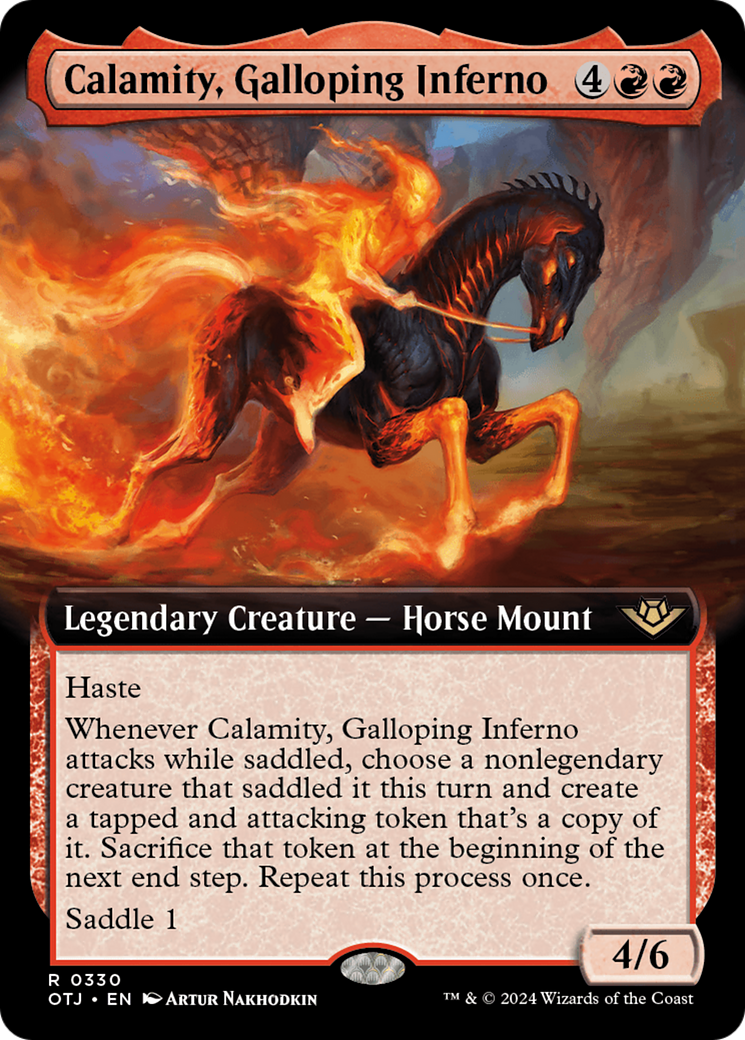 Calamity, Galloping Inferno (Extended Art) [Outlaws of Thunder Junction] | Red Riot Games CA