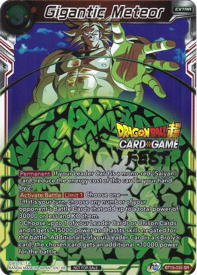 Gigantic Meteor (Card Game Fest 2022) (BT15-030) [Tournament Promotion Cards] | Red Riot Games CA