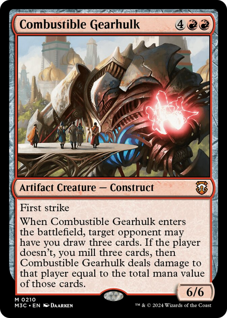 Combustible Gearhulk (Ripple Foil) [Modern Horizons 3 Commander] | Red Riot Games CA