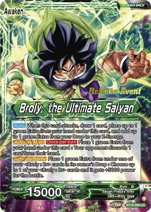 Broly // Broly, the Ultimate Saiyan (Fighter's Ambition Holiday Pack) (BT19-068) [Tournament Promotion Cards] | Red Riot Games CA