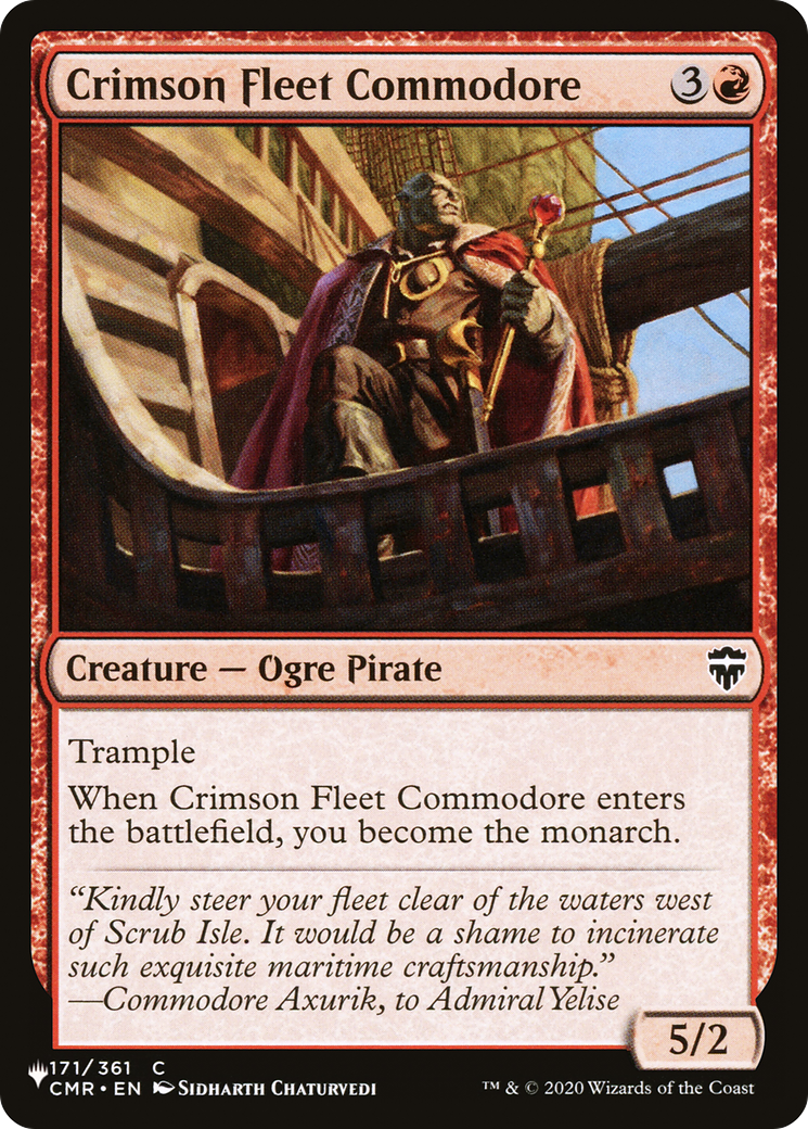 Crimson Fleet Commodore [The List Reprints] | Red Riot Games CA