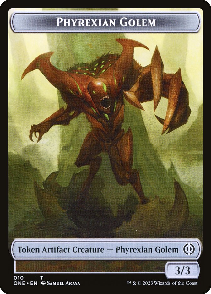 Phyrexian Goblin // Phyrexian Golem Double-Sided Token [Phyrexia: All Will Be One Tokens] | Red Riot Games CA