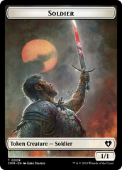 Soldier // Elephant Double-Sided Token [Commander Masters Tokens] | Red Riot Games CA