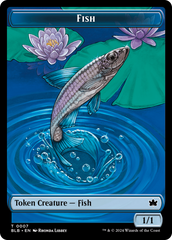 Rabbit // Fish Double-Sided Token [Bloomburrow Tokens] | Red Riot Games CA