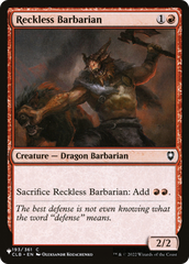 Reckless Barbarian [The List Reprints] | Red Riot Games CA