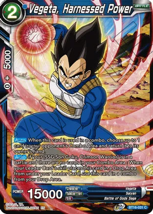 Vegeta, Harnessed Power (BT16-031) [Realm of the Gods] | Red Riot Games CA