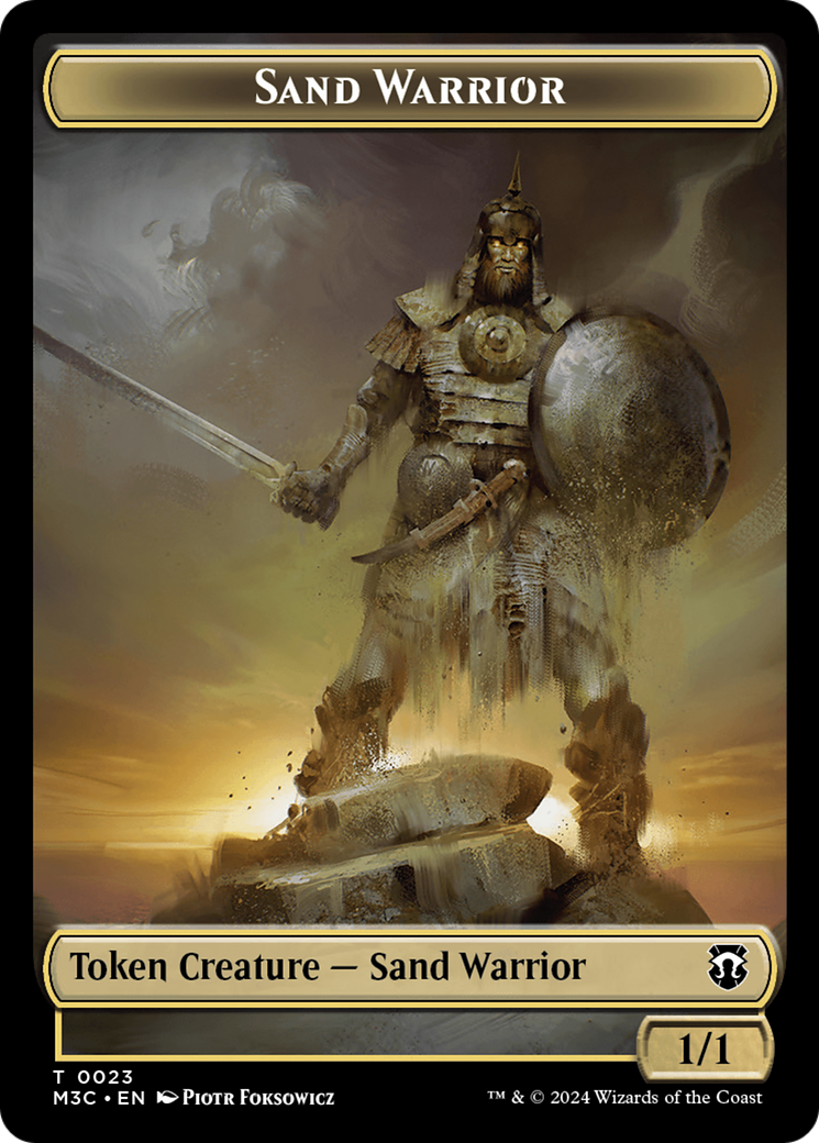 Marit Lage // Sand Warrior Double-Sided Token [Modern Horizons 3 Commander Tokens] | Red Riot Games CA